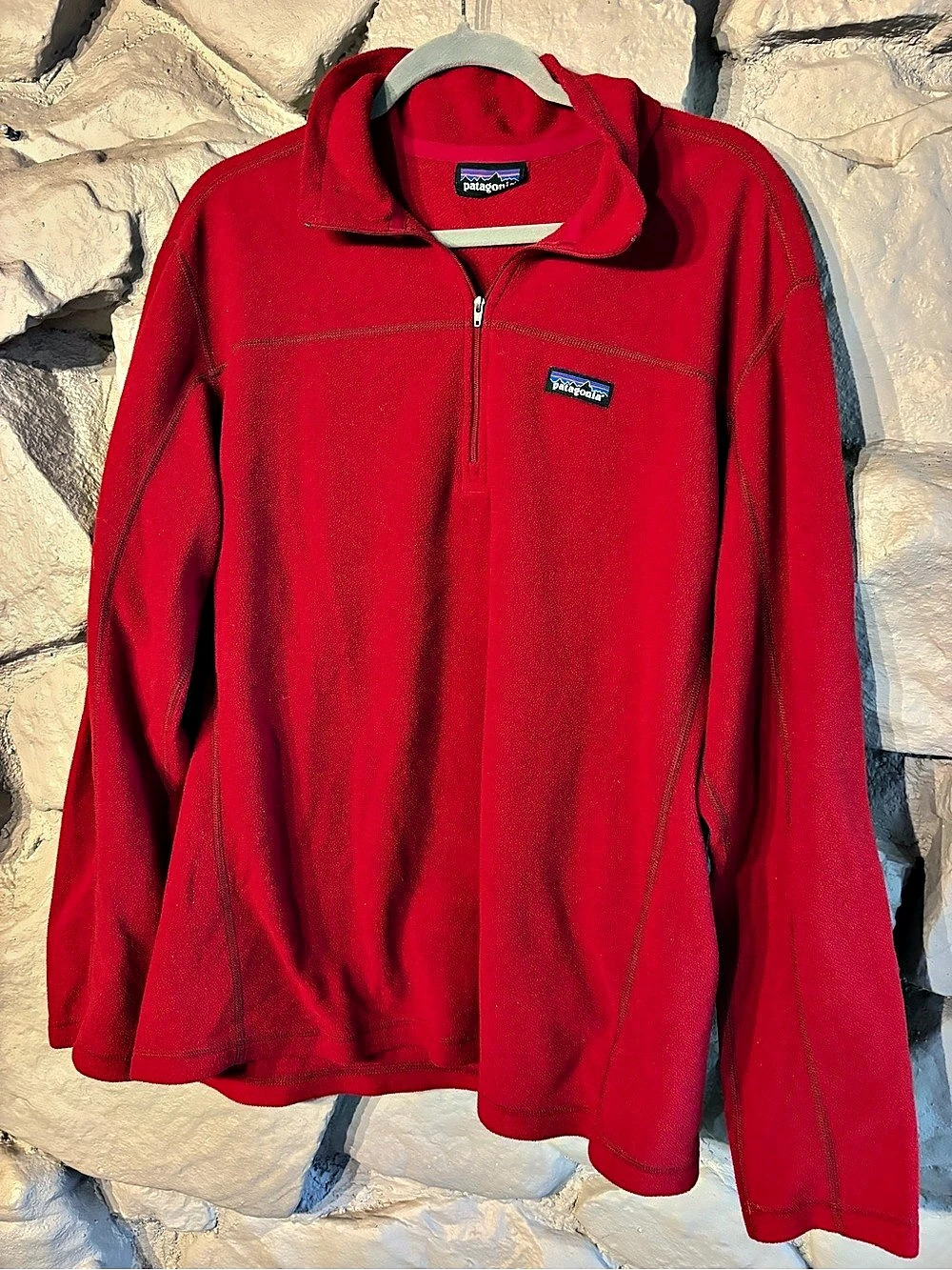 Patagonia Synchilla Snap-T Fleece Pullover Red Quarter Zip Fleece